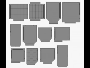 cole&ccedil;&atilde;o de elevadores otis Modelo 3D