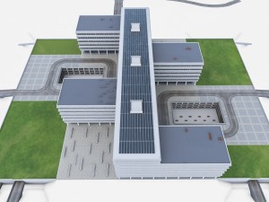 industrial office building Model 3D