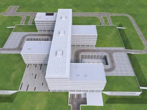 industrial office building 3D Model