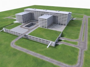 industrial office building Model 3D