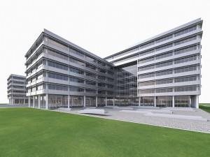 industrial office building Model 3D