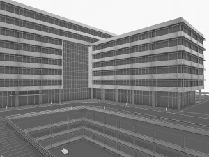 industrial office building Model 3D