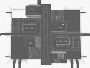 industrial office building Model 3D