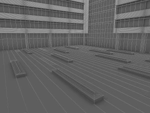 industrial office building 3D Model