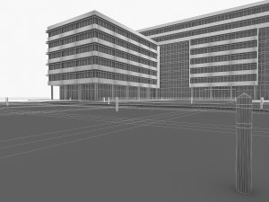 industrial office building Model 3D