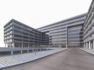industrial office building 3D Model