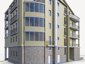 russian residential building Modelo 3D