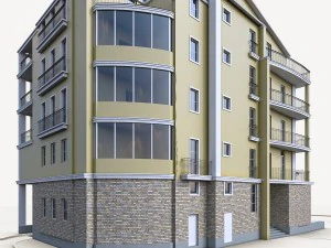 russian residential building 3D Model