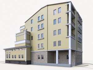 russian residential building Modelo 3D