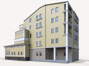 russian residential building 3D Model