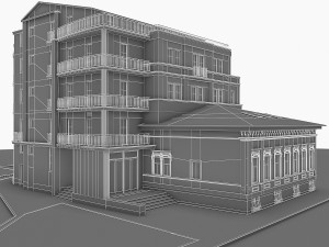 russian residential building Modelo 3D