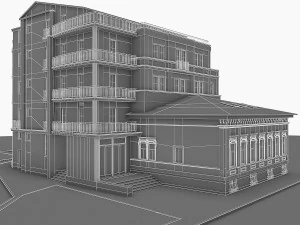 russian residential building 3D Model