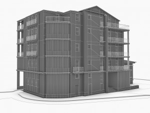 russian residential building Modelo 3D