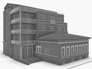 russian residential building 3D Model