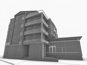 russian residential building Modelo 3D