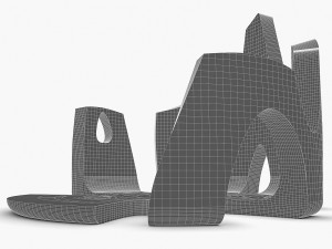 waterfront skyscraper building 3D 모델