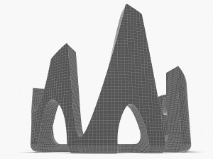waterfront skyscraper building 3D 모델