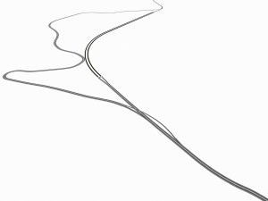 full-lenght tunnel with terrain 3D-Modell
