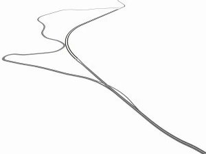 full-lenght tunnel with terrain 3D Model