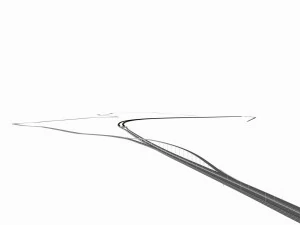 full-lenght tunnel with terrain 3D Model