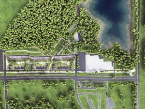 住宅街と公園 3Dモデル