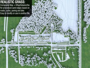 residential area and park 3D Модель