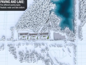residential area and park 3D Модель