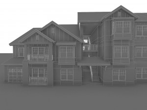 multi-family attached house 3D Model