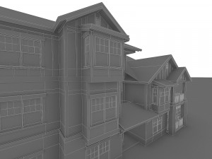 multi-family attached house 3D Model