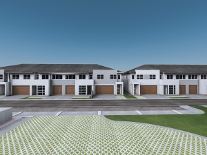 residential area neighborhood houses 3D Модель