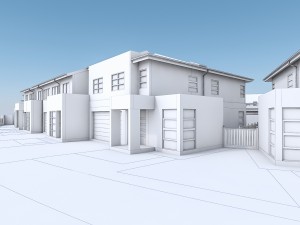 residential area neighborhood houses 3D Модель