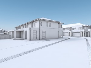 residential area neighborhood houses 3D Модель