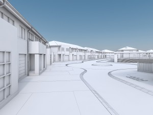 residential area neighborhood houses 3D Модель