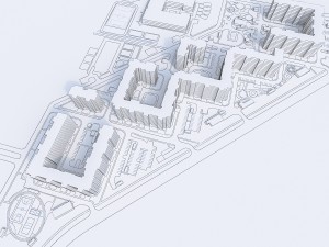 residential urban area district Model 3D