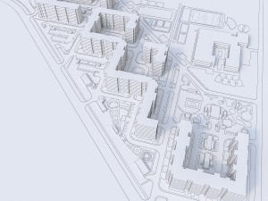 residential urban area district Model 3D