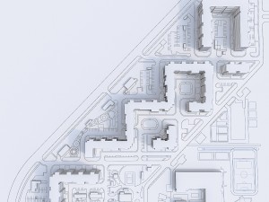 residential urban area district Model 3D