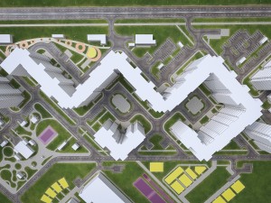 residential urban area district 3D मॉडल