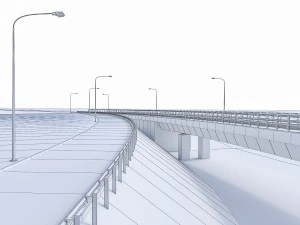 residential urban landscape beach 3D Model