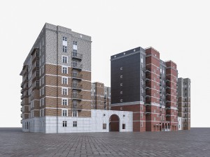 apartment residential building 3D Model