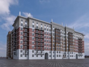 apartment residential building Modelo 3D