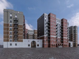apartment residential building 3D Model