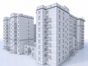 apartment residential building Modelo 3D