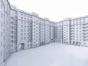 apartment residential building 3D Model