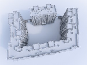 apartment residential building Modelo 3D