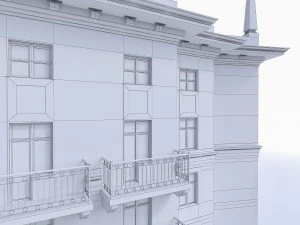 apartment residential building 3D Model
