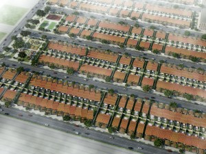 residential urban area district 3D Model