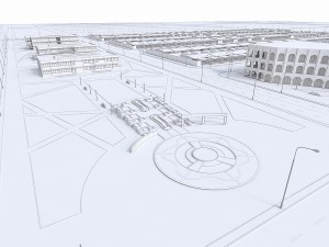 residential urban area district 3D Model