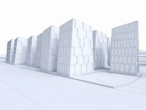 mixed-use development business area 3D Model