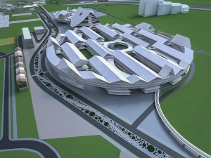 mixed-use development business area 3D Model