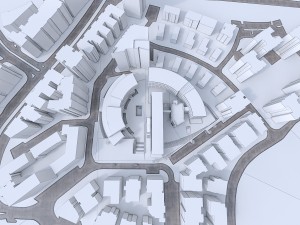 university buildings set 3D मॉडल